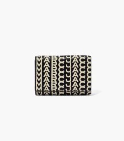Marc Jacobs The Monogram Medium Trifold Wallet BLACK/WHITE -Fashion Store MJI 2P3SMP055S01 005 F8F8F8 1 1 MAIN 2