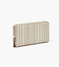 Marc Jacobs The Monogram Continental Wallet KHAKI -Fashion Store MJI 2P3SMP056S01 223 F8F8F8 1 1 ALT2
