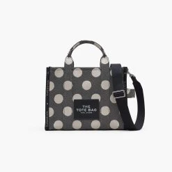 Marc Jacobs The Spots Jacquard Medium Tote BLACK/IVORY