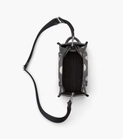 Marc Jacobs The Spots Jacquard Small Tote BLACK/IVORY -Fashion Store MJI 2R3HTT024H01 004 F8F8F8 1 1 ALT3