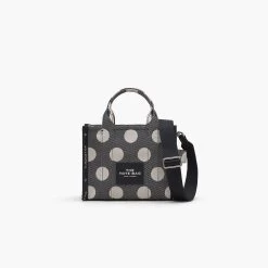Marc Jacobs The Spots Jacquard Small Tote BLACK/IVORY