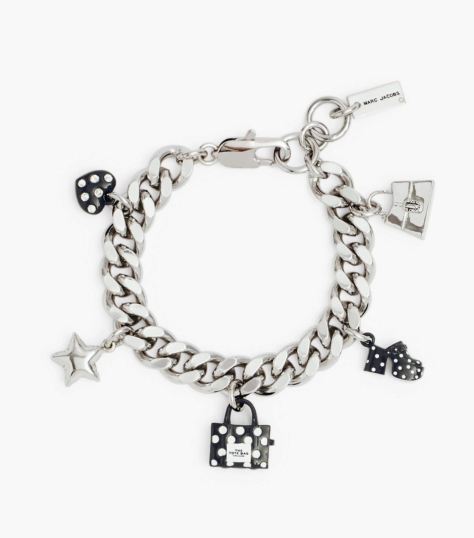 Marc Jacobs The Mini Icon Spots Charm Bracelet BLACK MULTI/SILVER 4 Marc Jacobs The Mini Icon Spots Charm Bracelet BLACK MULTI/SILVER - Image 2