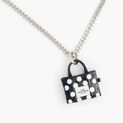 Marc Jacobs The Spots Tote Necklace BLACK MULTI/SILVER