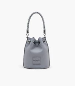 Marc Jacobs The Leather Mini Bucket Bag WOLF GREY -Fashion Store MJI 2S3HCR058H03 050 F8F8F8 1 1 ALT3