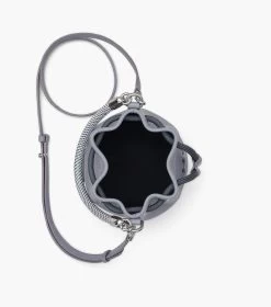 Marc Jacobs The Leather Mini Bucket Bag WOLF GREY -Fashion Store MJI 2S3HCR058H03 050 F8F8F8 1 1 ALT4