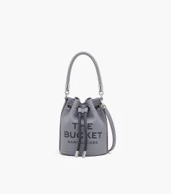 Marc Jacobs The Leather Mini Bucket Bag WOLF GREY -Fashion Store MJI 2S3HCR058H03 050 F8F8F8 1 1 MAIN 4