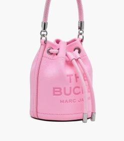 Marc Jacobs The Leather Mini Bucket Bag FLURO CANDY PINK -Fashion Store MJI 2S3HCR058H03 691 F8F8F8 1 1 ALT5