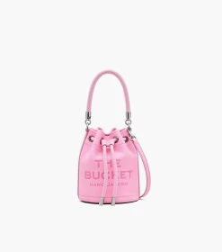 Marc Jacobs The Leather Mini Bucket Bag FLURO CANDY PINK -Fashion Store MJI 2S3HCR058H03 691 F8F8F8 1 1 MAIN 7