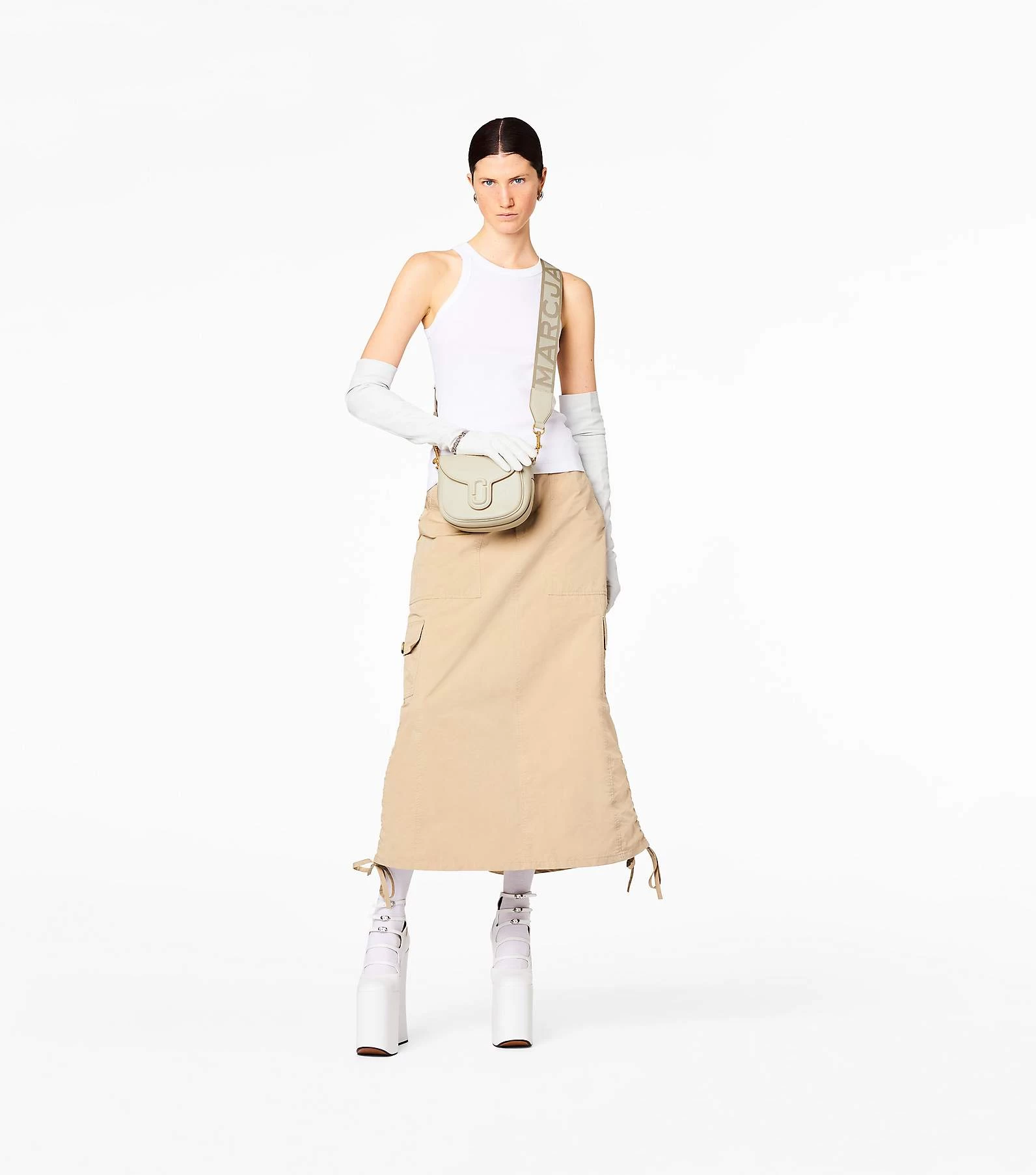 Marc Jacobs The J Marc Small Saddle Bag CLOUD WHITE 6 Marc Jacobs The J Marc Small Saddle Bag CLOUD WHITE - Image 4