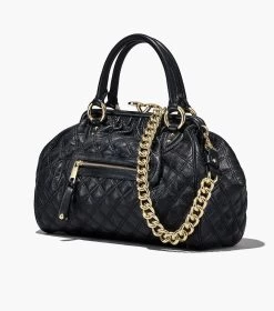 Marc Jacobs Re-Edition Quilted Leather Stam Bag BLACK -Fashion Store MJI 2S3HSC002H03 001 F8F8F8 1 1 ALT3