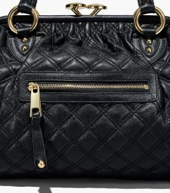 Marc Jacobs Re-Edition Quilted Leather Stam Bag BLACK -Fashion Store MJI 2S3HSC002H03 001 F8F8F8 1 1 ALT4