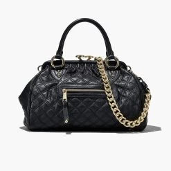Marc Jacobs Re-Edition Quilted Leather Stam Bag BLACK -Fashion Store MJI 2S3HSC002H03 001 F8F8F8 1 1 MAIN 2