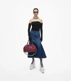 Marc Jacobs Re-Edition Quilted Leather Stam Bag CHERRY -Fashion Store MJI 2S3HSC002H03 602 F8F8F8 1 1 ALT1