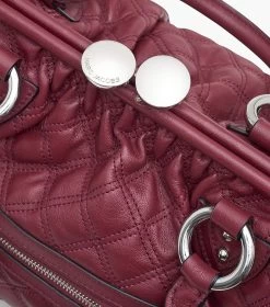 Marc Jacobs Re-Edition Quilted Leather Stam Bag CHERRY -Fashion Store MJI 2S3HSC002H03 602 F8F8F8 1 1 ALT6