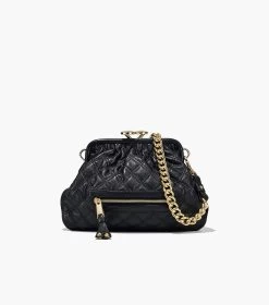 Marc Jacobs Re-Edition Quilted Leather Little Stam Bag BLACK 14 Marc Jacobs Re-Edition Quilted Leather Little Stam Bag BLACK -Fashion Store MJI 2S3HSC003H03 001 F8F8F8 1 1 MAIN 1