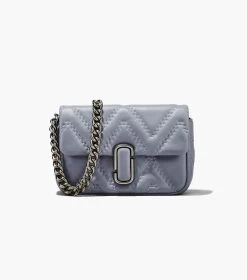 Marc Jacobs The Quilted Leather J Marc Shoulder Bag WOLF GREY -Fashion Store MJI 2S3HSH007H03 050 F8F8F8 1 1 MAIN 5