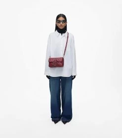 Marc Jacobs The Quilted Leather J Marc Shoulder Bag CHERRY -Fashion Store MJI 2S3HSH007H03 602 F8F8F8 1 1 ALT1