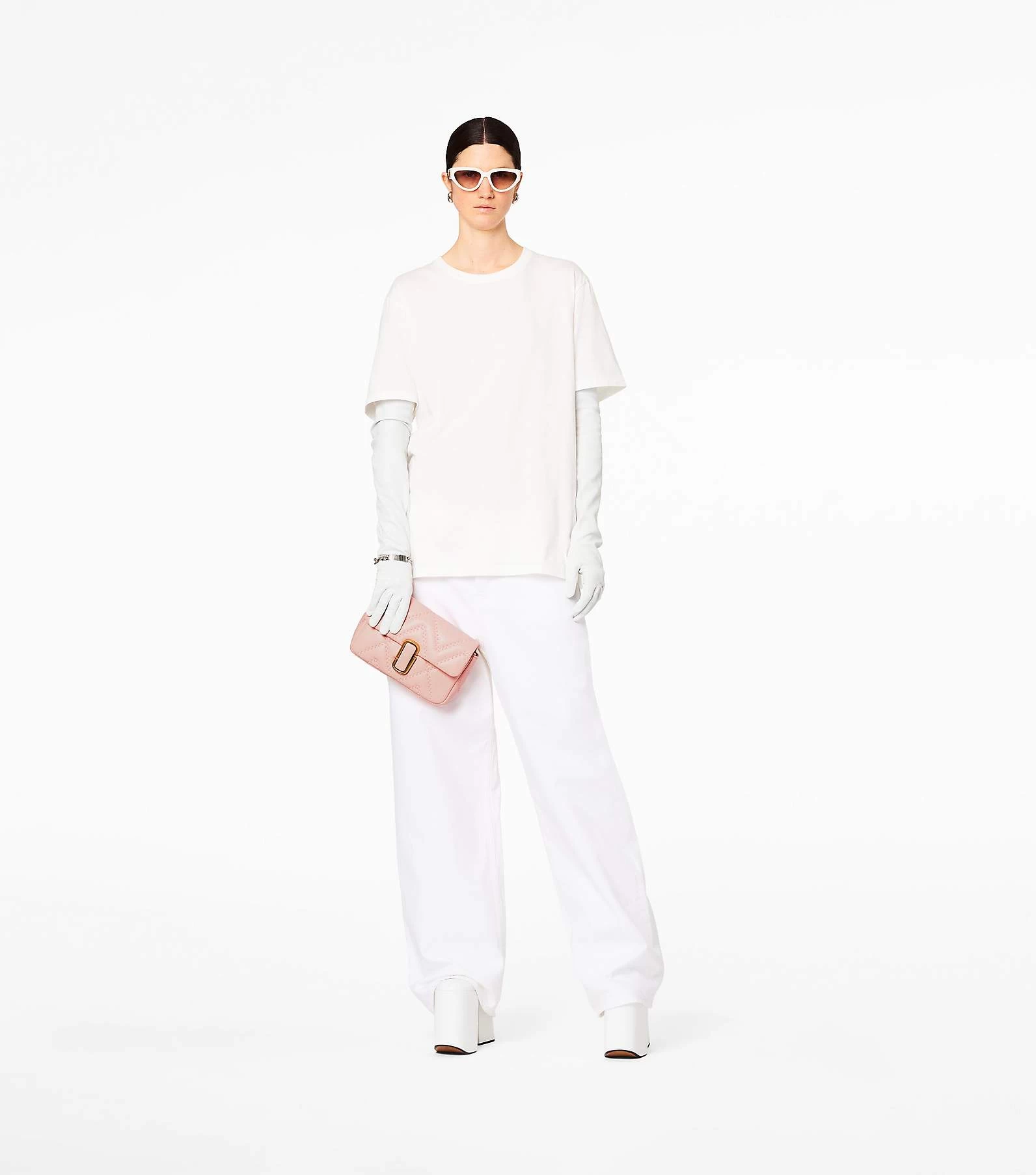 Marc Jacobs The Quilted Leather J Marc Shoulder Bag ROSE 15 Marc Jacobs The Quilted Leather J Marc Shoulder Bag ROSE - Image 13