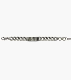 Marc Jacobs The Barcode Monogram ID Chain Bracelet AGED SILVER -Fashion Store MJI 2S3JBR001J12 045 F8F8F8 1 1 ALT2