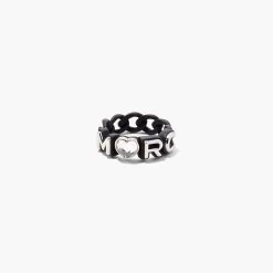 Marc Jacobs The Charmed Marc Chain Ring BLACK MULTI