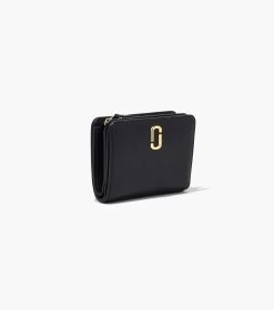 Marc Jacobs The J Marc Mini Compact Wallet BLACK -Fashion Store MJI 2S3SMP003S01 001 F8F8F8 1 1 ALT2