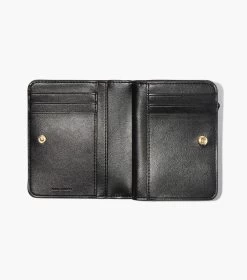 Marc Jacobs The J Marc Mini Compact Wallet BLACK -Fashion Store MJI 2S3SMP003S01 001 F8F8F8 1 1 ALT3