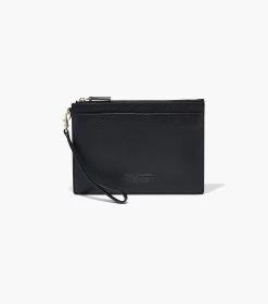 Marc Jacobs The Leather Small Wristlet BLACK -Fashion Store MJI 2S3SMP036S01 001 F8F8F8 1 1 MAIN 1