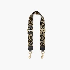 Marc Jacobs The Outline Logo Webbing Strap ROSE MULTI