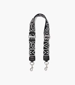 Marc Jacobs The Outline Logo Webbing Strap BLACK/SILVER -Fashion Store MJI 2S3SST001S02 018 F8F8F8 1 1 MAIN 5