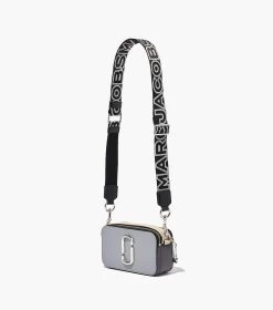 Marc Jacobs The Thin Outline Logo Webbing Strap BLACK/SILVER -Fashion Store MJI 2S3SST002S02 018 F8F8F8 1 1 ALT1