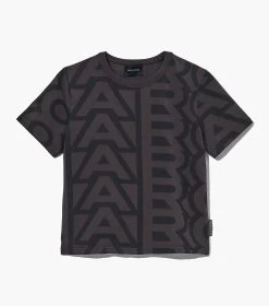 Marc Jacobs The Monogram Baby T-Shirt BLACK/CHARCOAL -Fashion Store MJI C605C08RE22 084 F8F8F8 1 1 ALT1