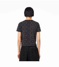 Marc Jacobs The Monogram Baby T-Shirt BLACK/CHARCOAL -Fashion Store MJI C605C08RE22 084 F8F8F8 1 1 ALT5