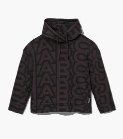 Marc Jacobs The Monogram Oversized Hoodie BLACK/CHARCOAL -Fashion Store MJI C632C08RE22 084 F8F8F8 1 1 ALT1