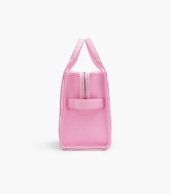 Marc Jacobs The Leather Medium Tote Bag FLURO CANDY PINK -Fashion Store MJI H004L01PF21 691 F8F8F8 1 1 ALT2