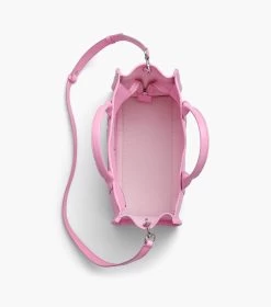 Marc Jacobs The Leather Medium Tote Bag FLURO CANDY PINK -Fashion Store MJI H004L01PF21 691 F8F8F8 1 1 ALT4