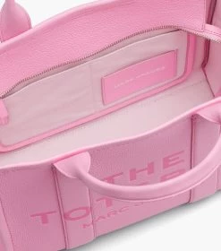 Marc Jacobs The Leather Medium Tote Bag FLURO CANDY PINK -Fashion Store MJI H004L01PF21 691 F8F8F8 1 1 ALT5