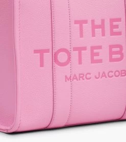 Marc Jacobs The Leather Medium Tote Bag FLURO CANDY PINK -Fashion Store MJI H004L01PF21 691 F8F8F8 1 1 ALT6
