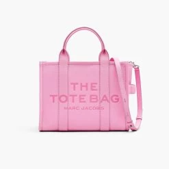 Marc Jacobs The Leather Medium Tote Bag FLURO CANDY PINK -Fashion Store MJI H004L01PF21 691 F8F8F8 1 1 MAIN 1