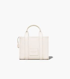 Marc Jacobs The Leather Small Tote Bag COTTON/SILVER -Fashion Store MJI H009L01SP21 140 F8F8F8 1 1 ALT5