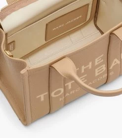 Marc Jacobs The Leather Small Tote Bag CAMEL -Fashion Store MJI H009L01SP21 230 F8F8F8 1 1 ALT6