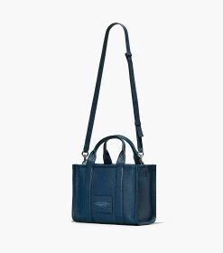 Marc Jacobs The Leather Small Tote Bag BLUE SEA -Fashion Store MJI H009L01SP21 426 F8F8F8 1 1 ALT2