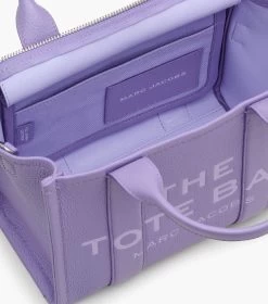 Marc Jacobs The Leather Small Tote Bag LAVENDER -Fashion Store MJI H009L01SP21 530 F8F8F8 1 1 ALT5