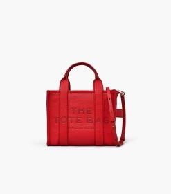 Marc Jacobs The Leather Small Tote Bag TRUE RED -Fashion Store MJI H009L01SP21 617 F8F8F8 1 1 MAIN 3