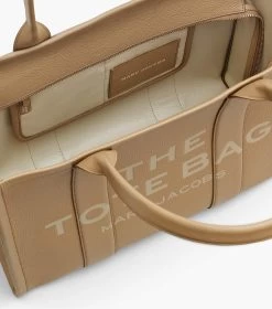 Marc Jacobs The Leather Large Tote Bag CAMEL -Fashion Store MJI H020L01FA21 230 F8F8F8 1 1 ALT5