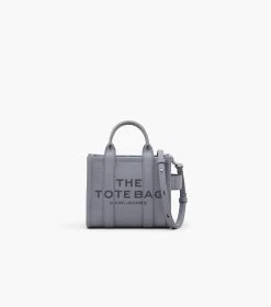 Marc Jacobs The Leather Mini Tote Bag WOLF GREY -Fashion Store MJI H053L01RE22 050 F8F8F8 1 1 MAIN 8