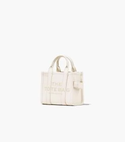 Marc Jacobs The Leather Mini Tote Bag COTTON/SILVER 32 Marc Jacobs The Leather Mini Tote Bag COTTON/SILVER -Fashion Store MJI H053L01RE22 140 F8F8F8 1 1 ALT4