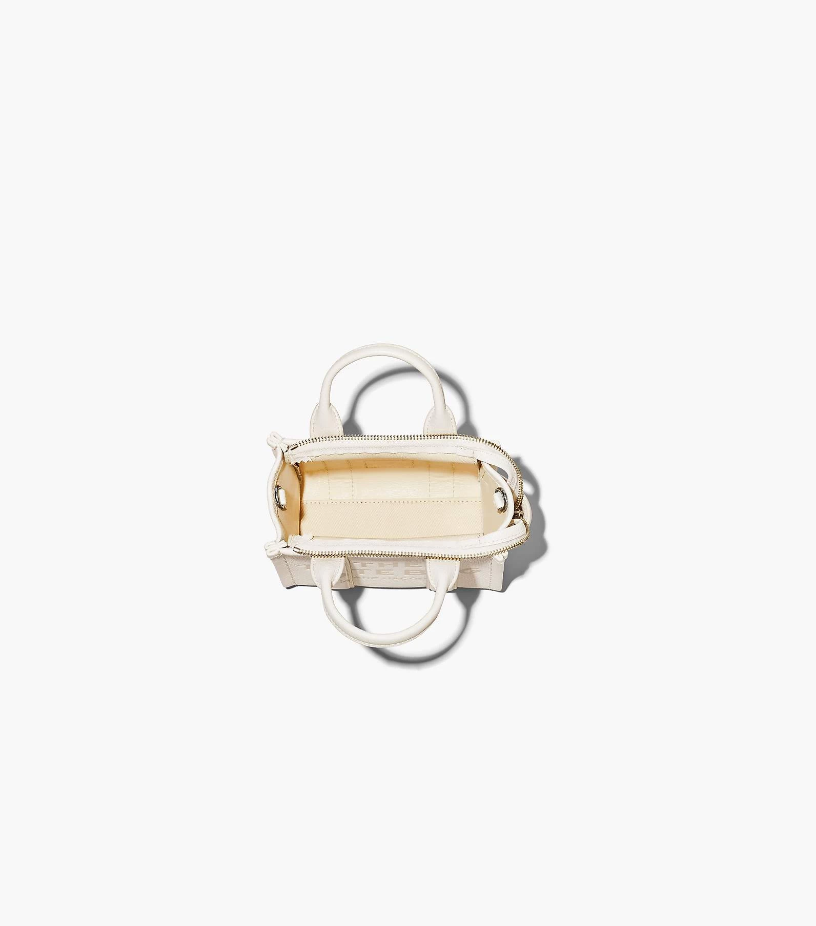 Marc Jacobs The Leather Mini Tote Bag COTTON/SILVER 18 Marc Jacobs The Leather Mini Tote Bag COTTON/SILVER - Image 16