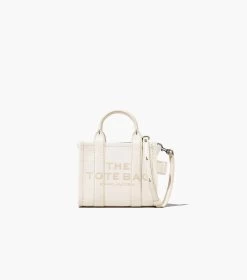 Marc Jacobs The Leather Mini Tote Bag COTTON/SILVER 28 Marc Jacobs The Leather Mini Tote Bag COTTON/SILVER -Fashion Store MJI H053L01RE22 140 F8F8F8 1 1 MAIN 2