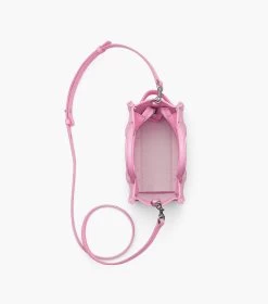 Marc Jacobs The Leather Mini Tote Bag FLURO CANDY PINK -Fashion Store MJI H053L01RE22 691 F8F8F8 1 1 ALT4