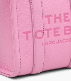 Marc Jacobs The Leather Mini Tote Bag FLURO CANDY PINK -Fashion Store MJI H053L01RE22 691 F8F8F8 1 1 ALT5